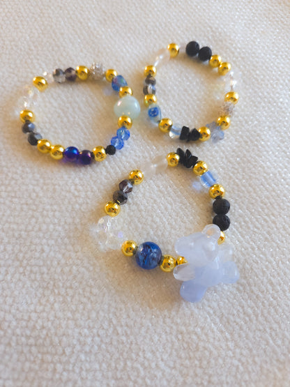 Midnight Teddy Bracelet Stack 🌙