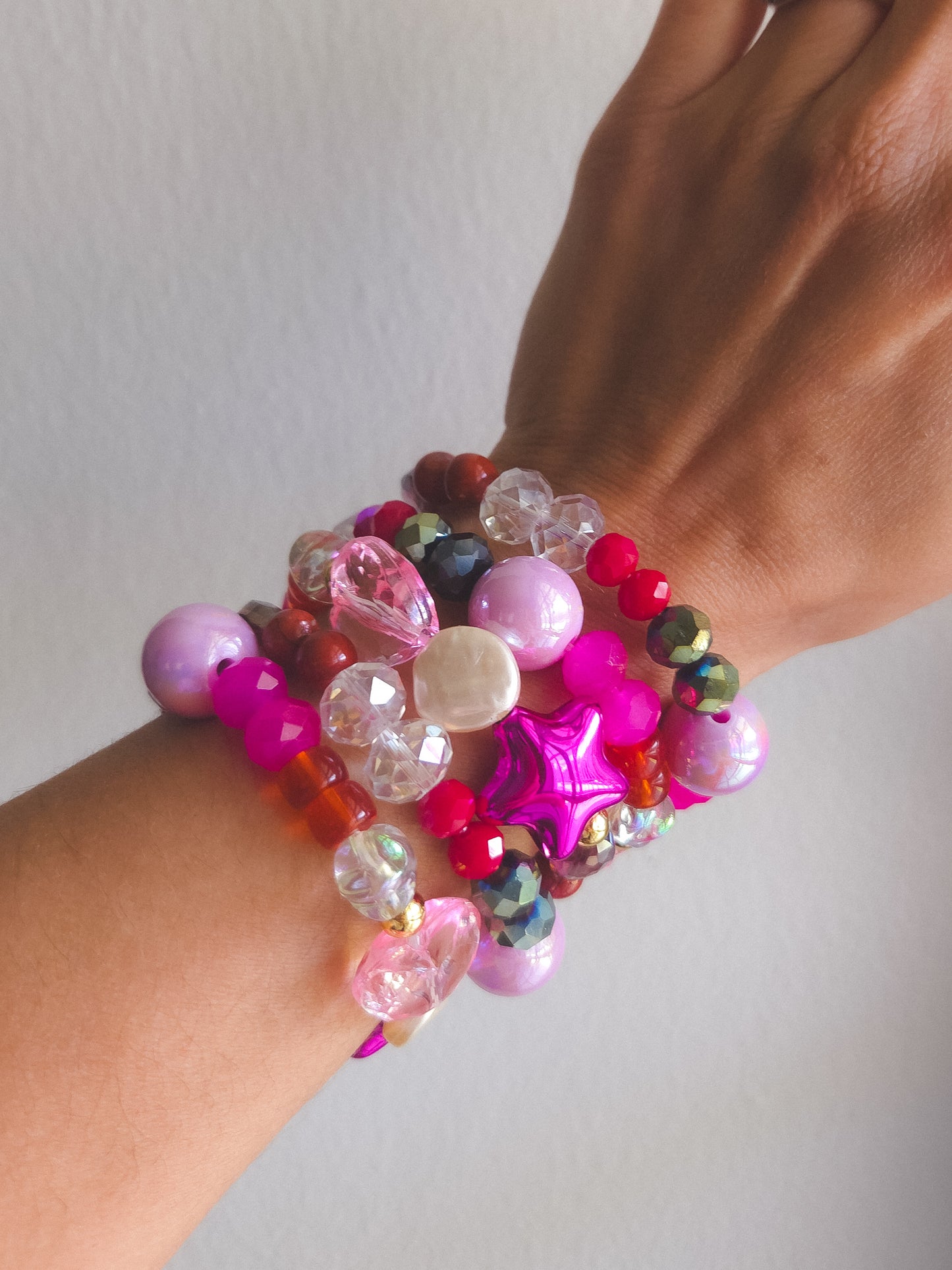 Hot Pink Star Candy Bracelet