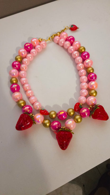 Strawberry Pop Statement Necklace