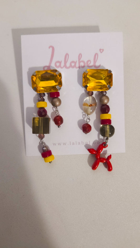Golden Pup Mismatch Earrings