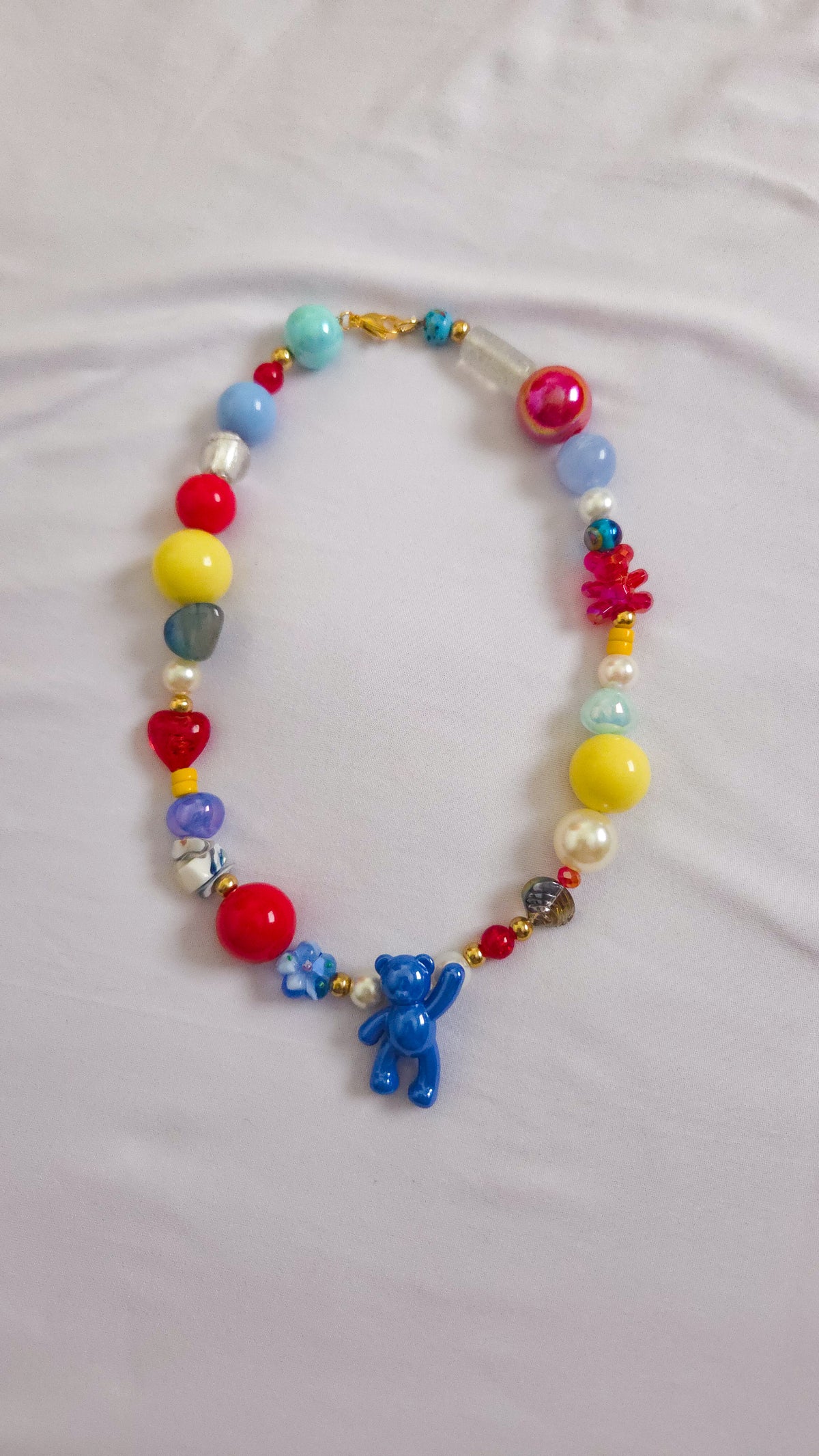 Primary Pop Teddy Necklace ❤️💙💛